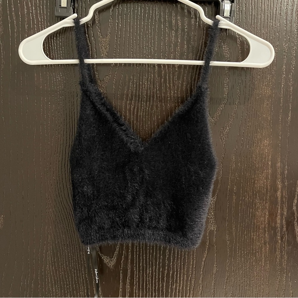 Fur crop tops